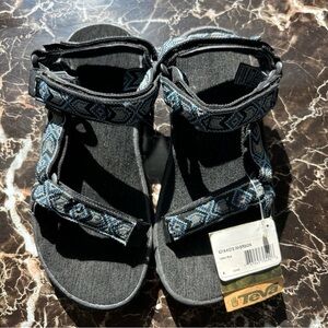 Teva Hurricane Kids' Sandals sz4 with Black and Blue Design